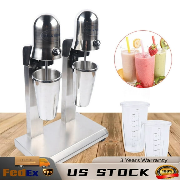Commercial Stainless Steel Double Head Milk Shake Machine Drink Milk Mixer 560W