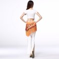 thumbnail image 4 of IUJSOY Belly Dance Scarf with Tassels Sequins Triangle Coins Wrap Skirt Music Festival Clothing, 4 of 5