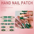 thumbnail image 6 of RAGUPEL 24Pcs Glue on Nails for Women,Diamond-Accented Press on Nails Square,Green Sequins Press on Nails Summer,Press on Nails Long for Daily Life,Gatherings and Photo Shoots,Style2, 6 of 7