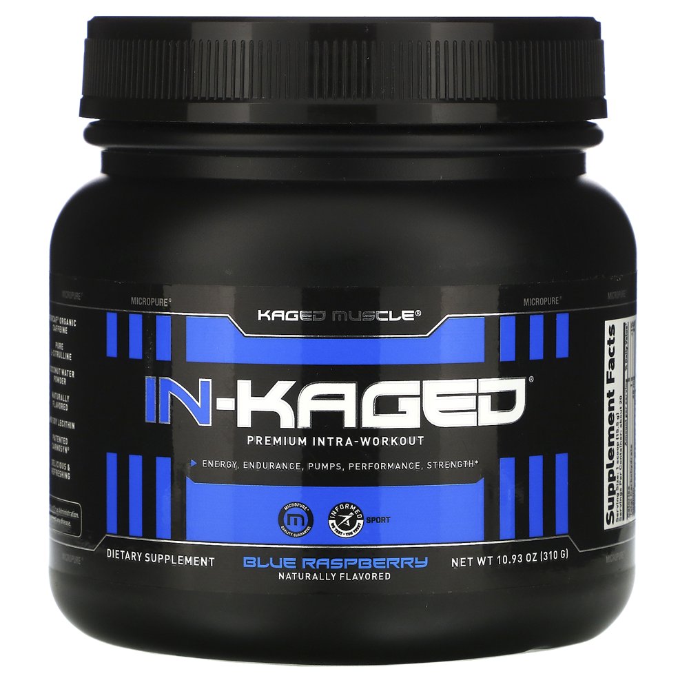 Kaged Muscle INKAGED, Premium IntraWorkout, Blue Raspberry, 10.93 oz