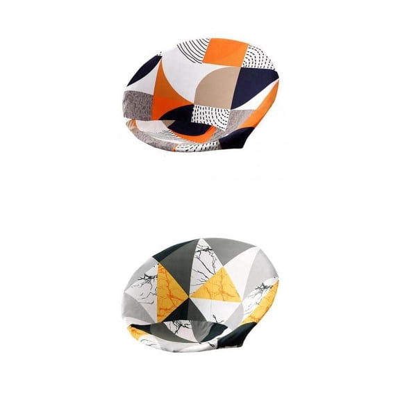 2x Round Saucer Chair Covers Washable Chair Slipcover Removable Protectors