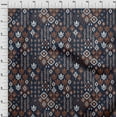 thumbnail image 3 of oneOone Organic Cotton Voile Fabric Block & Geometric Ikat Print Sewing Fabric BTY 42 Inch Wide, 3 of 4