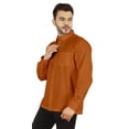 thumbnail image 4 of Bestman Solid Button Down Shirt For Men Long Sleeve With Patch Pocket Formal Business Wear, 4 of 7
