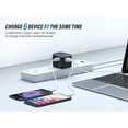 thumbnail image 2 of Universal Travel Adapter, European Travel Plug Adapter (Not a Voltage Converter) - International Power Adapter Worldwide Charger with USB-C & 4 USB-A Ports, Travel Essentials (TA-105, Grey), 2 of 4