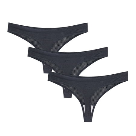 

Women S Solid Panty Black No Trace Briefs 3-Pack