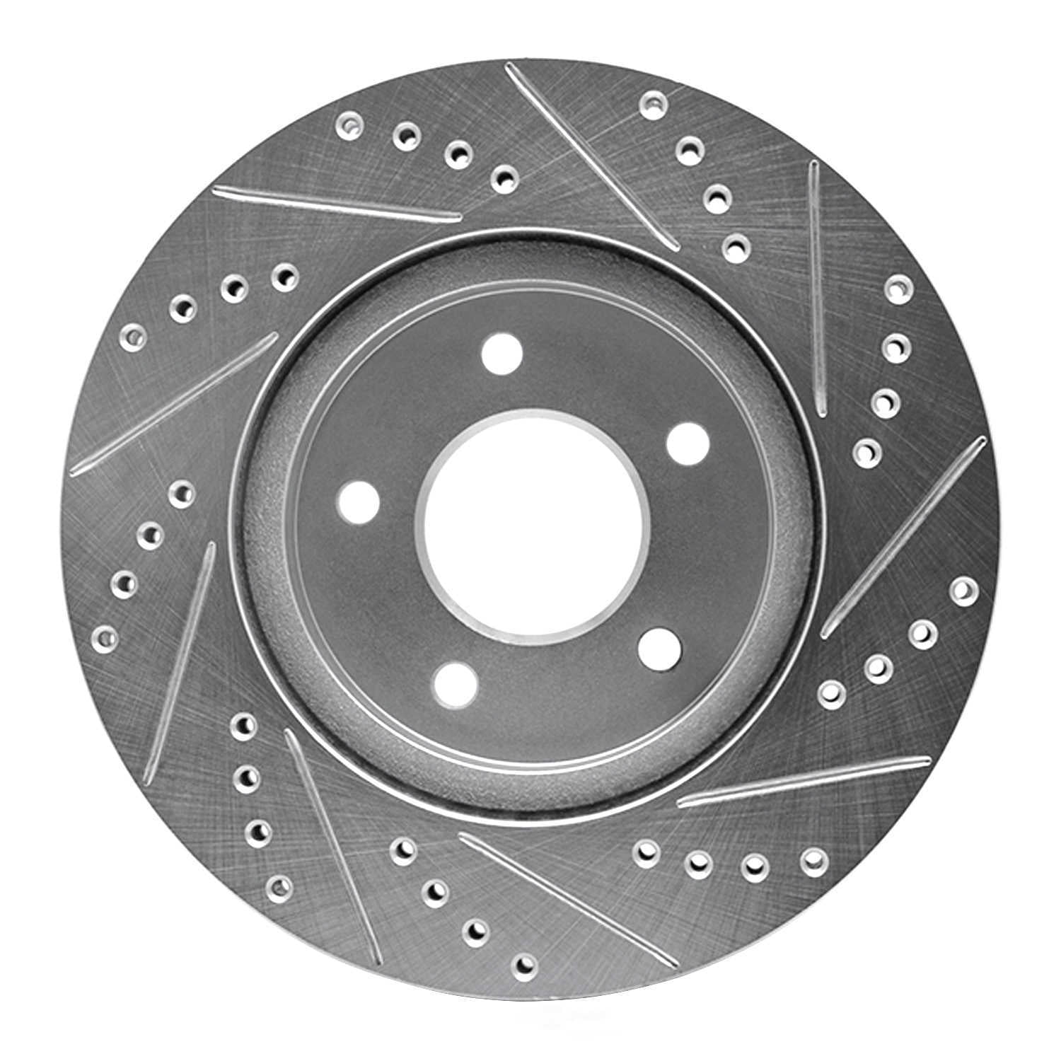 Dynamic Friction Company 631-47063L DFC Brake Rotor - Drilled And Slotted - Silver