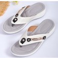 thumbnail image 4 of Gifts Clearance Womens Sandals Women's Spring And Summer New Large Size Wedge Slippers Beach Metal Buckle Wedge Sandals Fashion Casual Beach Sandals, 4 of 5