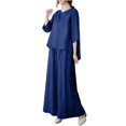 thumbnail image 2 of Womens pajama sets Two Breathable Cotton And Linen Tops Loose And Wide Leg Pants Set XXXXL, 2 of 6