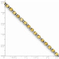 thumbnail image 3 of 925 Sterling Silver Rhodium-plated Citrine and Diamond Bracelet, 3 of 7
