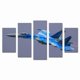 thumbnail image 1 of Cuadro Decorativo Avión Sukhoi Camuflaje Azul Juego De 5 Piezas 150x80cm Ideal Para Sala Oficina Moderna, 1 of 5