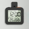 thumbnail image 2 of HUGFEGWE Digital Timer Shower Clock Waterproof with Alarm, Bathroom Kitchen Wall Clock, Black UA824-9344, 2 of 7