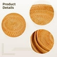 thumbnail image 4 of Egooesam Round Serving Tray,Decorative Coffee Table Tray,Small Round Basket,Wicker Trays for Decor,for Coffee Table,Breakfast,Drinks,Snack,Bread, 4 of 6