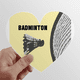 thumbnail image 1 of Bádminton deportivo británico Calcomanías cardíacas,calcomanías para equipaje, 1 of 3