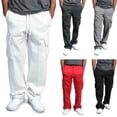 thumbnail image 2 of Men Jogger Trousers Casual Athletic Pants Sweatpants Loose Pocket Drawstring Long Pants, 2 of 7
