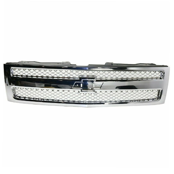 0713 Chevy Silverado Pickup Truck Grill Grille Assembly Chrome Insert