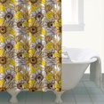 thumbnail image 4 of Yellow Brown Sunflower Pattern Shower Curtain 72"x84" ,Bathroom Decorative Shower Curtains Set with 12 Hooks,Modern Waterproof Washable Shower Curtain, 4 of 6