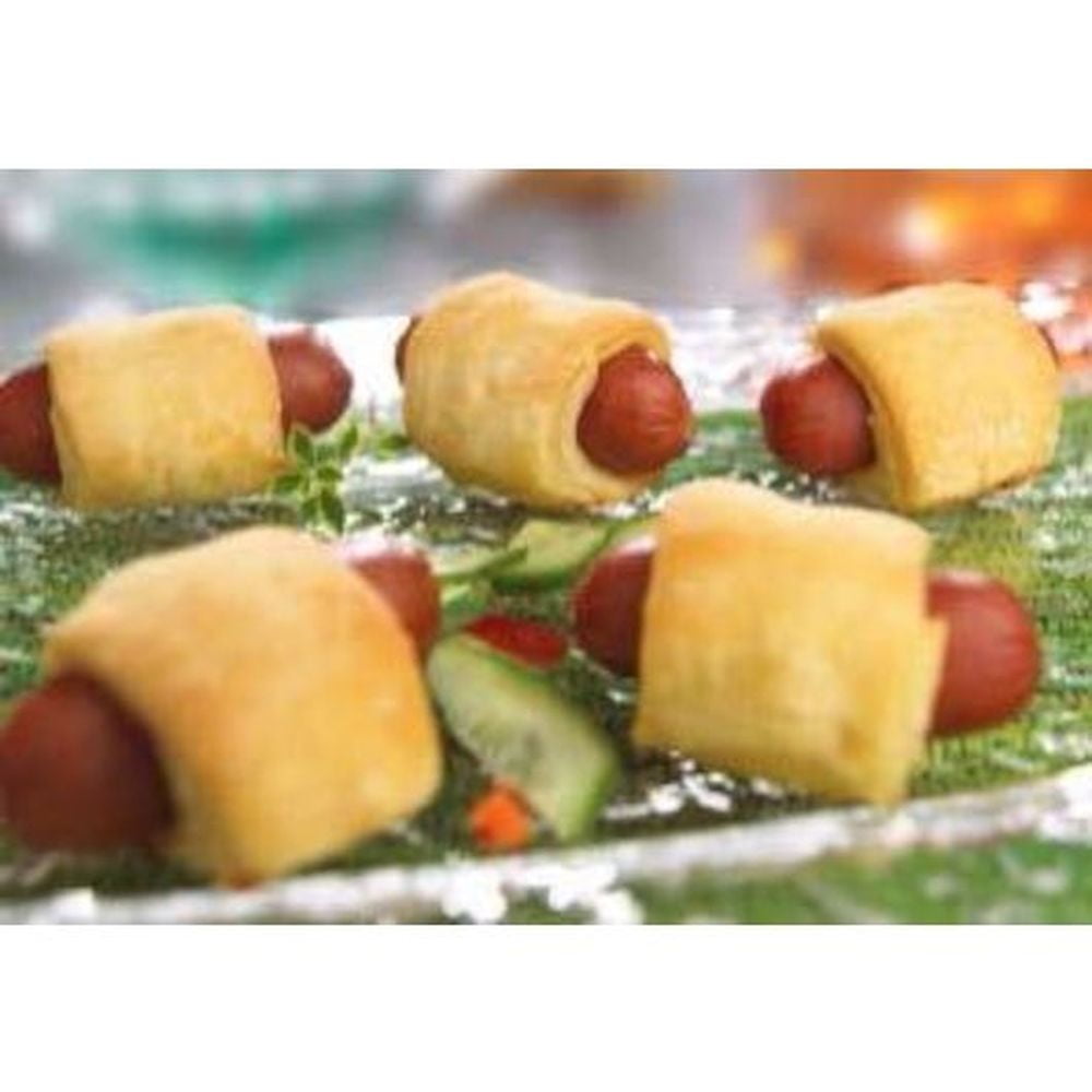 Cuisine Innovations Puff Pastry Wrapped Cocktail Beef Franks -- 100 per case