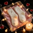 thumbnail image 4 of Cozy Valentine's Day Socks Plush Fuzzy Slipper Socks Red Heart Embroidery Soft Home Wear Valentine Gifts for Her​, 4 of 6