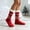 Red2, variant on Christmas Fleece Socks for Men and Women, Fuzzy Non Slip Knit Slipper Socks, Winter Thick Warm Mid Calf Socks,Green