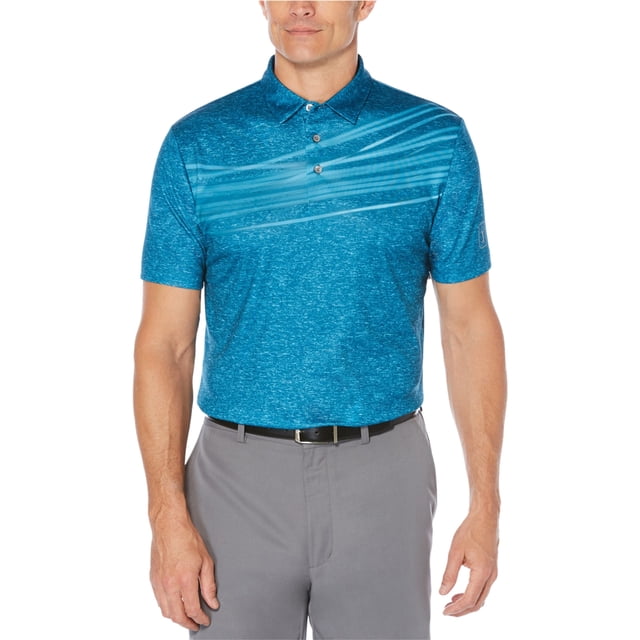 Polo de rugby Kinetic PGA Tour para hombre azul extragrande Polo Rugby