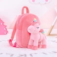 thumbnail image 3 of Mochila Lazada de peluche con unicornio para niños pequeños color rosa, 3 of 9