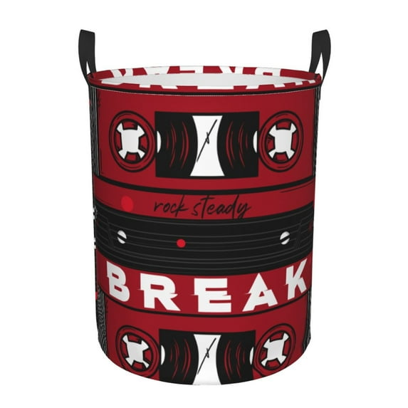 ZICANCN Graffiti Tape Laundry Basket Organizer, Dirty Clothes Hamper for Bathroom Bedroom Laundry Room, Medium Size