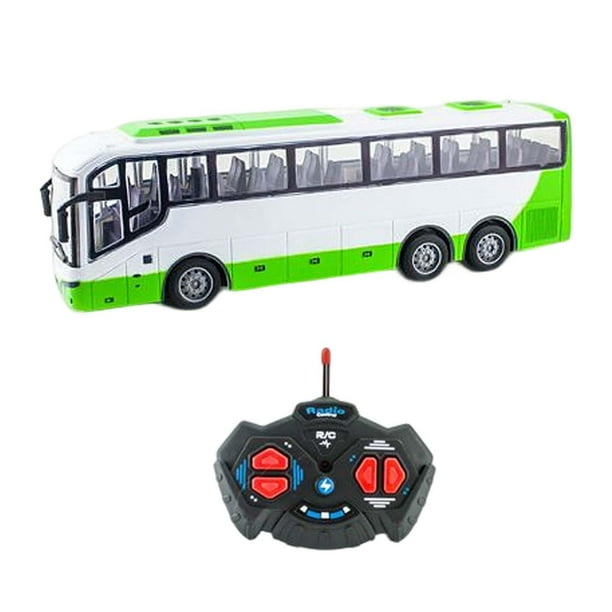 Autobús de radiocontrol a escala 1:30, máquina de radiocontrol, juguetes, autobús escolar RC Verde