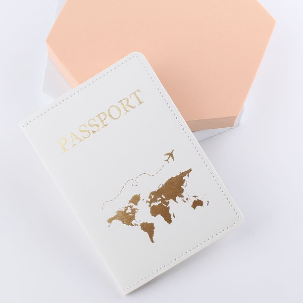 Funda de pasaporte de moda Simple, mapa del mundo, delgada, soporte de pasaporte de viaje, billetera de regalo, funda de tarjeta de cuero PU, Unisex
