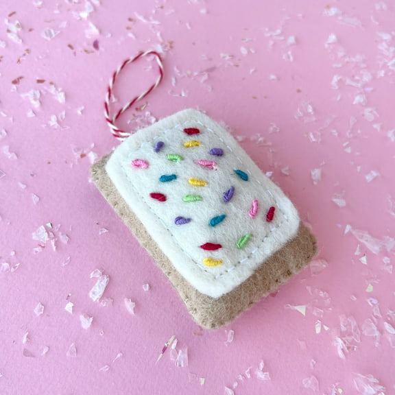 Pop Tart Ornament - Felt Wool Fair Trade Handmade Christmas Nepal