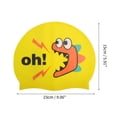 thumbnail image 4 of Unique Bargains 1 Pc Silicone Cartoon Letter Swim Cap Yellow, 4 of 6