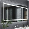 thumbnail image 3 of Large Bathroom Mirror Extra Large Illuminated LED Bathroom Mirror Touch Sensor Anti Fog 48" x 24", 3 of 5