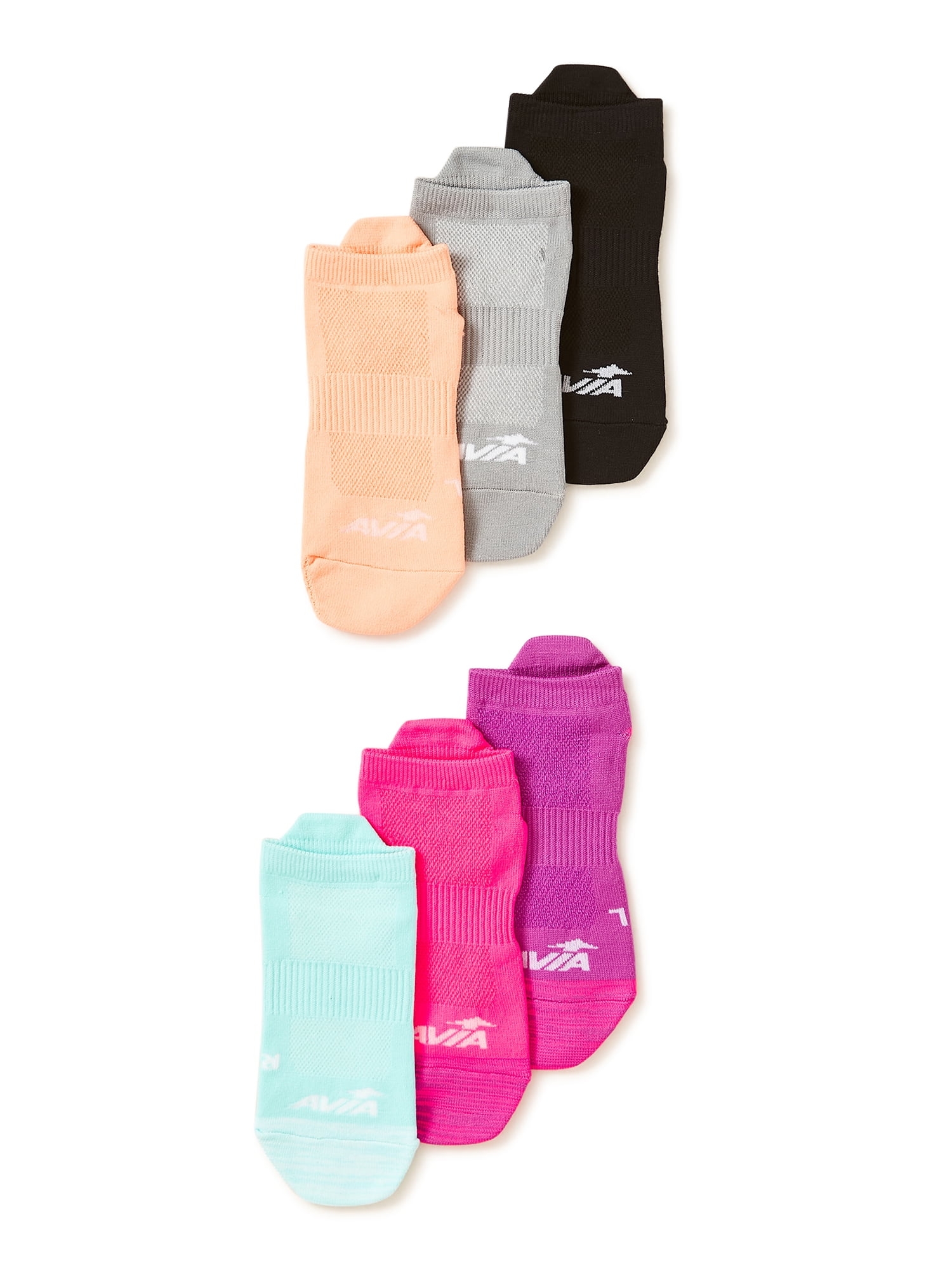 Avia Women's Premium Lightweight Low Cut Socks, 6-Pack