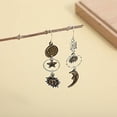 thumbnail image 3 of Nvzi Pendientes vintage con diseño asimétrico de bronce y luna (bronce), 3 of 5