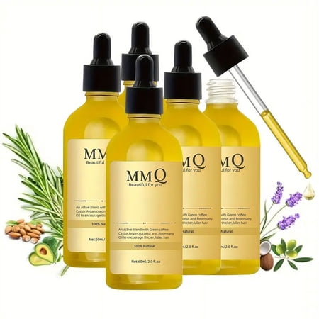 Natural Hair Care Oil, Organic Veganic Natural Hair Care Oil, Pure Natural Hair Density Essential Oil, Plant Extract Hair Care Oil For Dry Damaged Hair, Hair Health, 60ml 1/2/3/4/5 Pcs