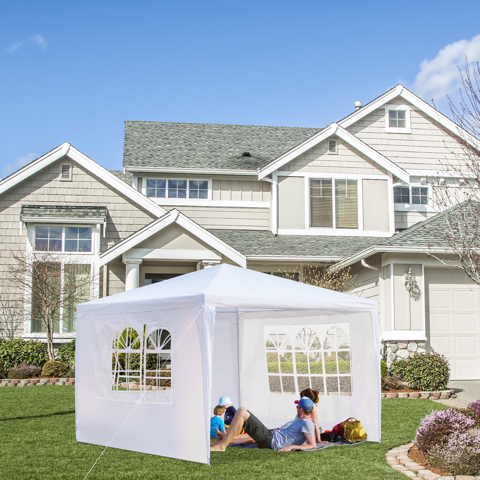 Ktaxon Third Upgrade 10'x10' Canopy Party Wedding Tent Gazebo Cater Events 3 Sides