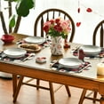 thumbnail image 5 of Sm:)e Buffalo Plaid Hearts Gnomes Love Valentine Round Placemats Set of 4, 15 Inch, 5 of 6