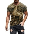 thumbnail image 6 of ZCFZJW 3D Horse Print T-Shirts for Men Big and Tall Regular Fit Casual Summer Short Sleeve Western Shirts Vintage Print Daily Vacation Tees Tops Multicolor#13 XXXL, 6 of 6