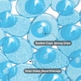thumbnail image 4 of DENVDENCY Bath Mat Clear Non-Slip Bathtub Mat with Suction Cups, Drain Holes for Bathroom Showers, Tub, Machine Washable, BPA, Latex Free Safe Shower Mats, Oval 27 x 14 Inch, Teal, 4 of 7