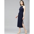thumbnail image 2 of Zima Leto Women's Solid Incut Fitted Midi Dress, 2 of 8