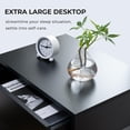thumbnail image 5 of Night Stand Set 2 Black LED Nightstands for Bedroom Set of 2 Modern Bedside Table with 3 Drawers End Side Table, 5 of 16