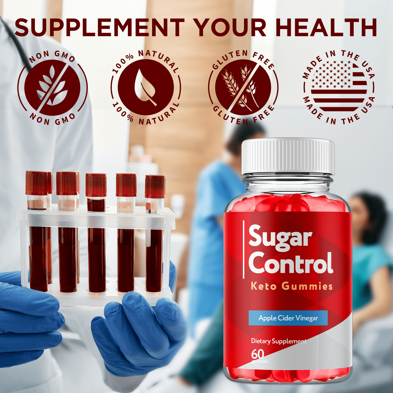 Sugar Control ACV Gummies 1000MG Advanced Formula Vitamin SugarControl 300 Gummies