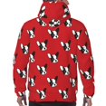 thumbnail image 3 of Bingfone Bulldog Red Men's Drawstring Hoodie Long Sleeve Pocket Sweatshirts-Medium, 3 of 6