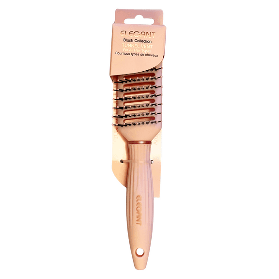Elegant #704 Wet & Dry Detangler Tunnel Vent Hair Brush - Medium (9.25") / Blush Pink
