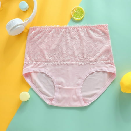 Womens Lace Menstrual Period High Waisted Briefs Breathable Soft Panties Benefits Comfort Underwear