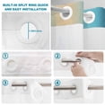 thumbnail image 4 of No Hook Shower Curtain, Blue Teal Ombre Shower Curtains for Bathroom with See Through Top Window, Modern Yellow Gradient Farmhouse Art Waterproof & Washable Bath Curtain Extra Long 72"x84", 4 of 9