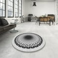 thumbnail image 4 of Ahgly Company Machine Washable Indoor Square Transitional Nardo Gray Area Rugs, 8' Square, 4 of 7