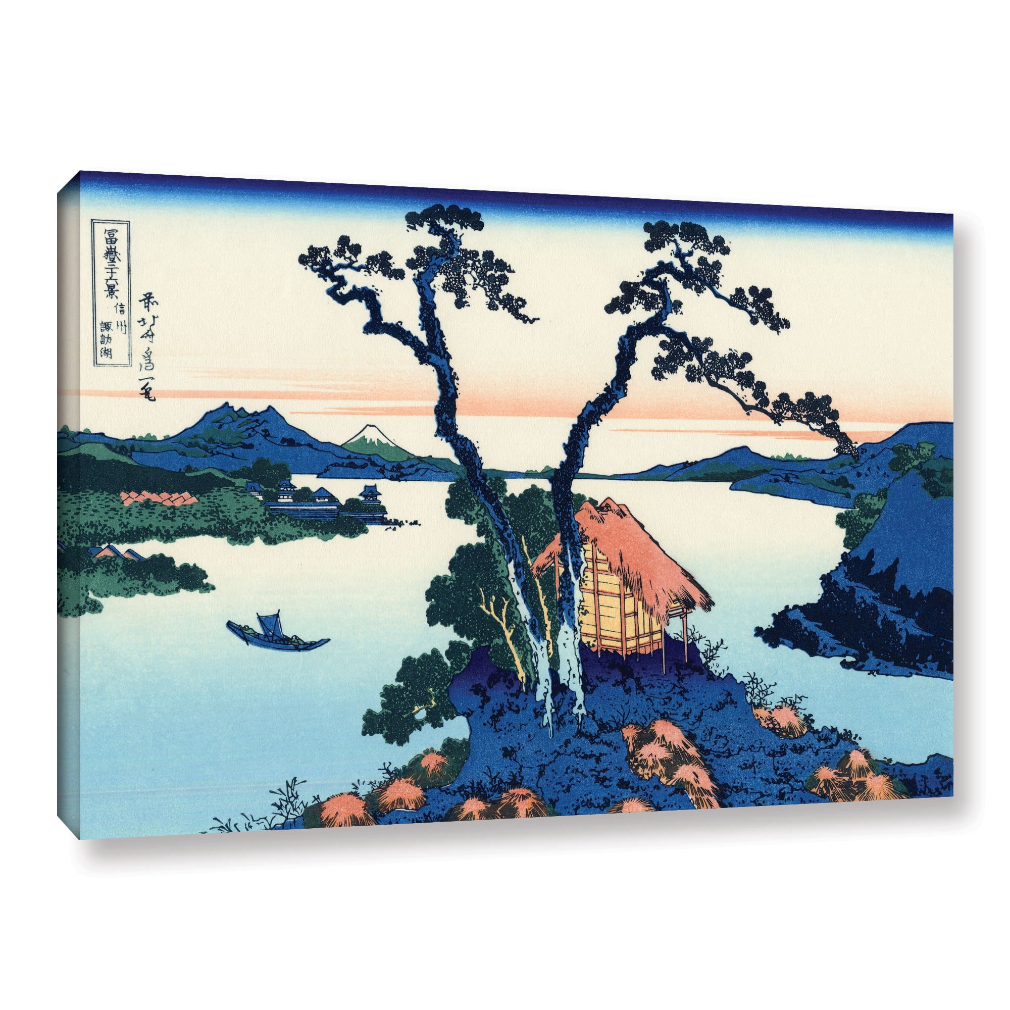 ArtWall Katsushika Hokusai "Lake Suwa in the Shinano Province" Gallery-Wrapped Canvas