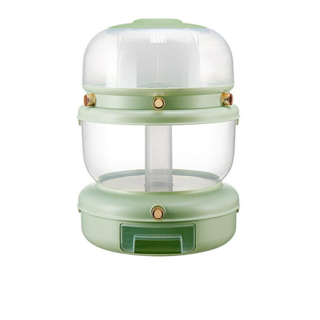 Caja de almacenamiento de granos, tanque de almacenamiento de arroz con botón dividido sellado giratorio para cocina y hogar