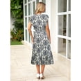 thumbnail image 5 of Vestido BerryGo Floral Maxi Viscosa Azul Marino para Mujer, 5 of 5