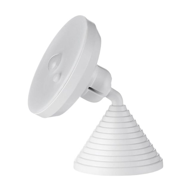 Luz nocturna con sensor de movimiento LED blanco, recargable por USB, ángulo ajustable, ideal para dormitorios y escaleras